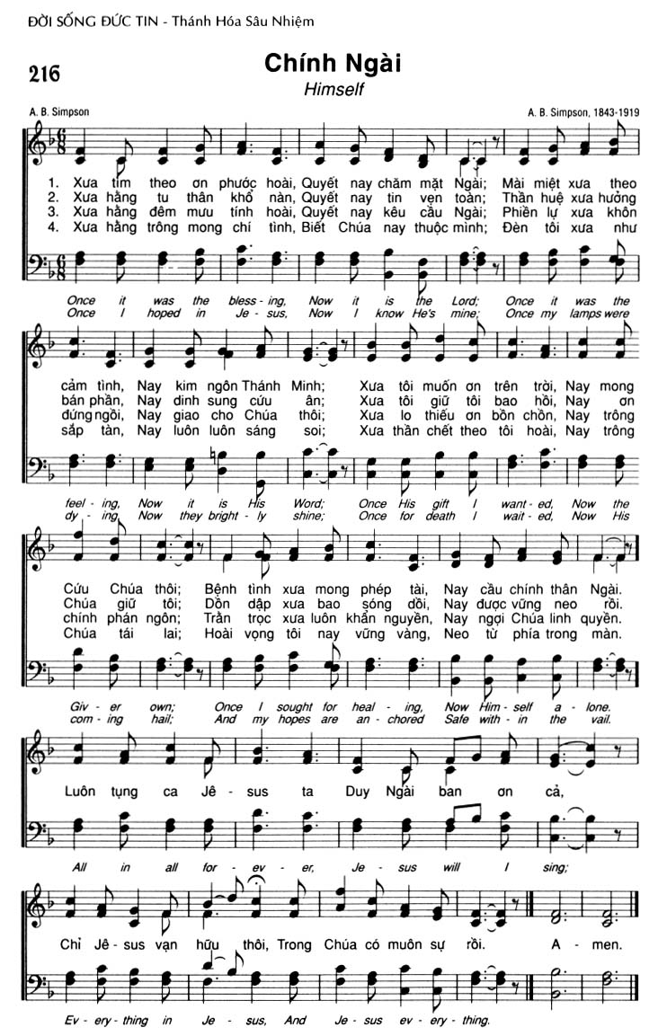 Sheet music: Chính Ngài