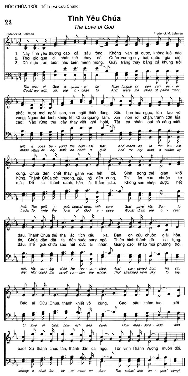 Sheet music: Tình Yêu Chúa