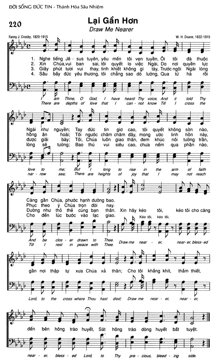 Sheet music: Lại Gần Hơn