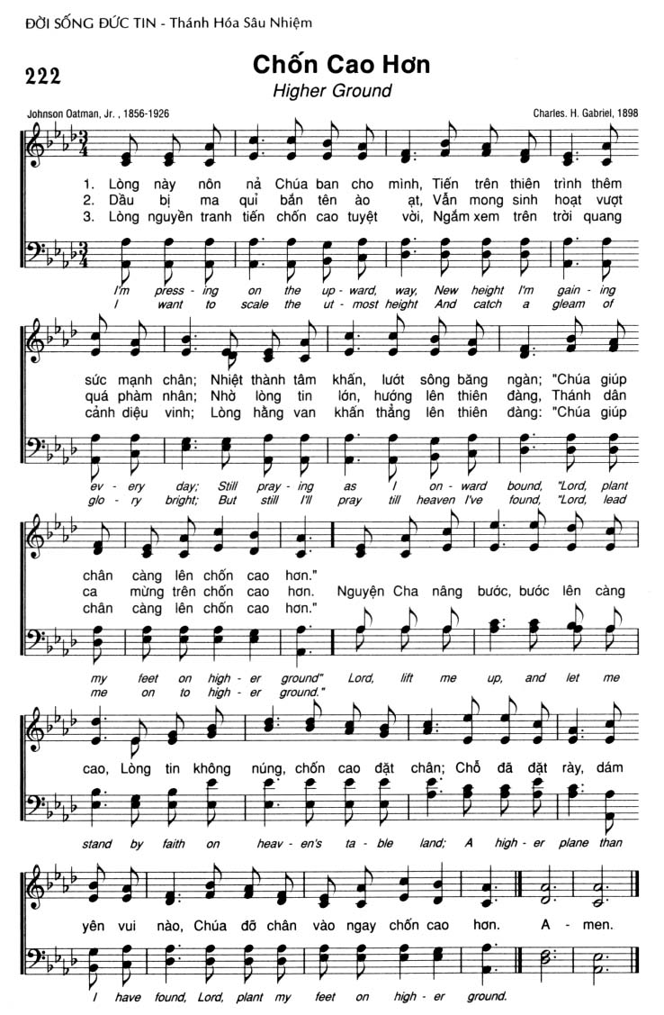 Sheet music: Chốn Cao Hơn