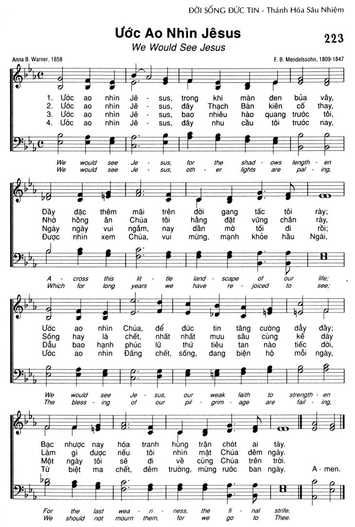Sheet music: Ước Ao Nhìn Jêsus