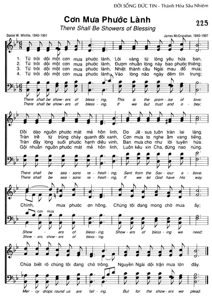 Sheet music: Cơn Mưa Phước Lành