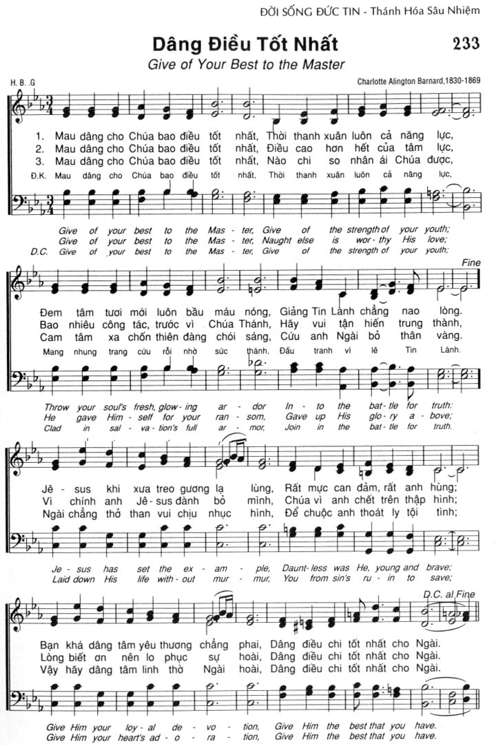 Sheet music: Dâng Điều Tốt Nhất