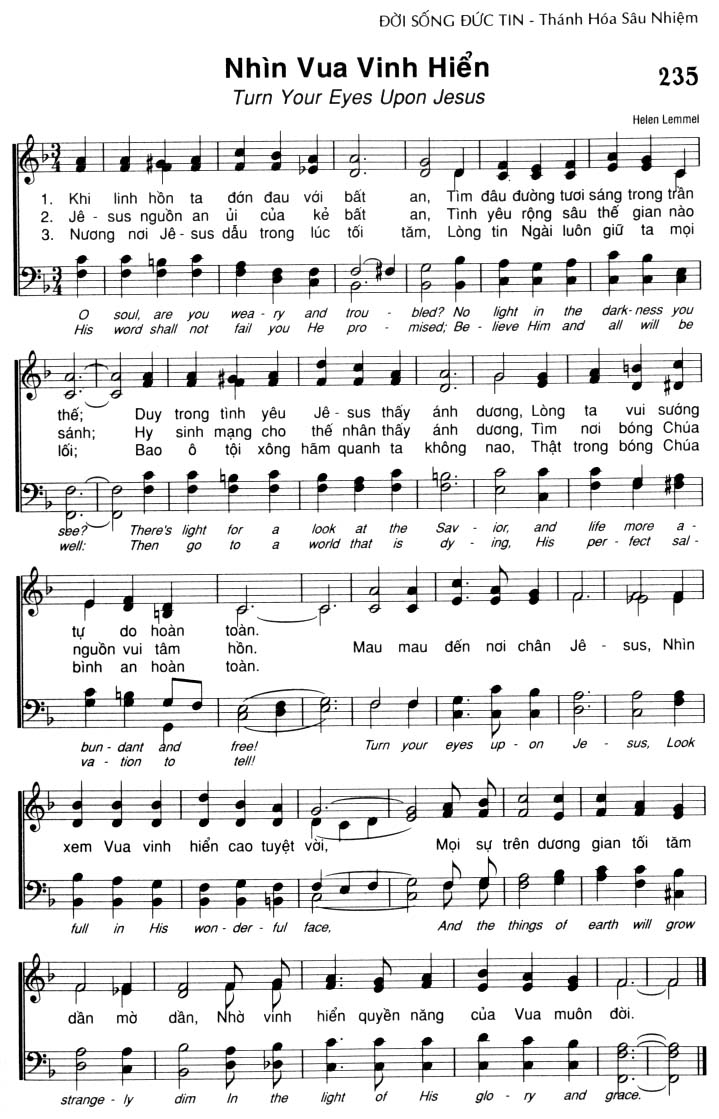 Sheet music: Nhìn Vua Vinh Hiển