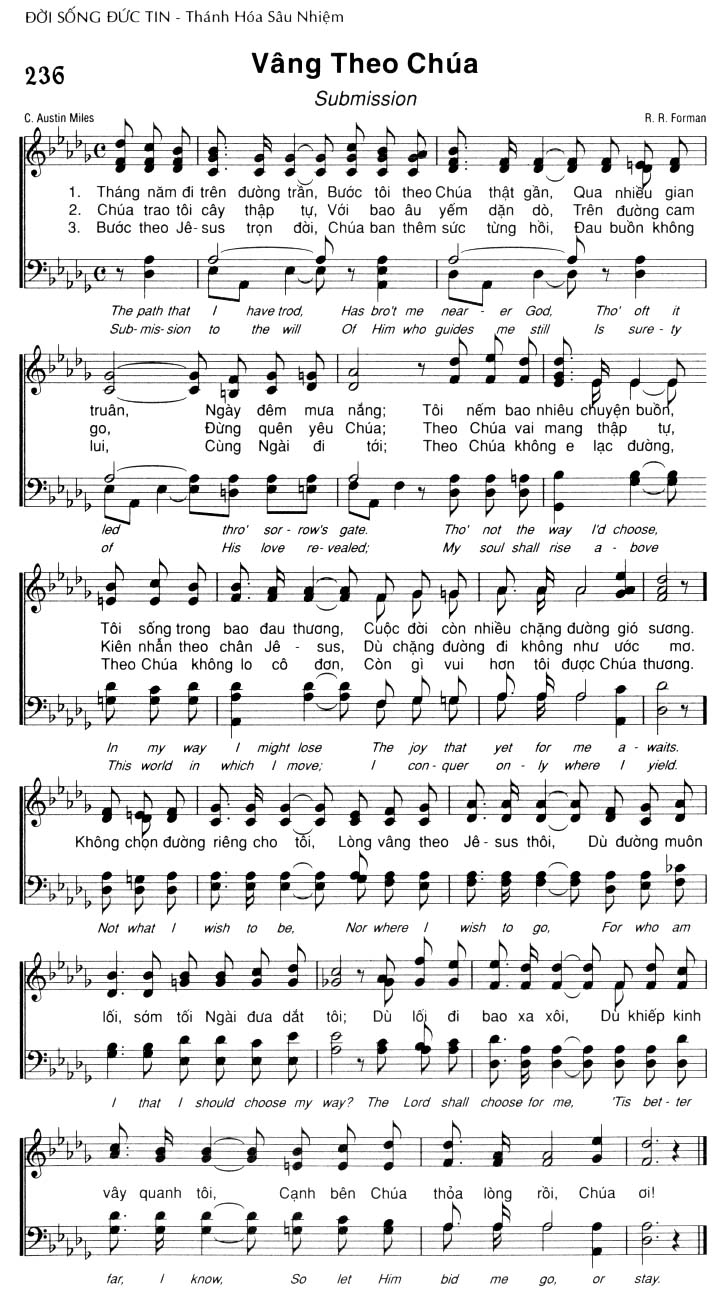 Sheet music: Vâng Theo Chúa