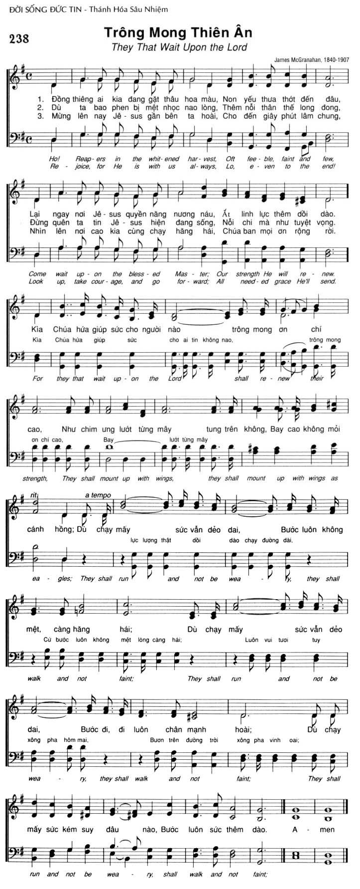 Sheet music: Trông Mong Thiên Ân