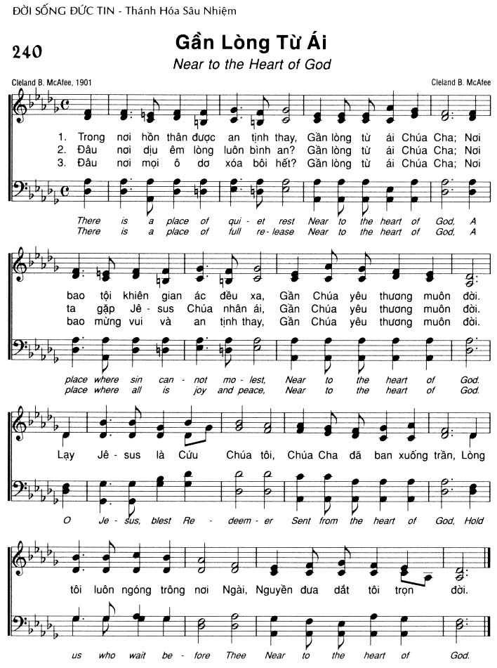Sheet music: Gần Lòng Từ Ái