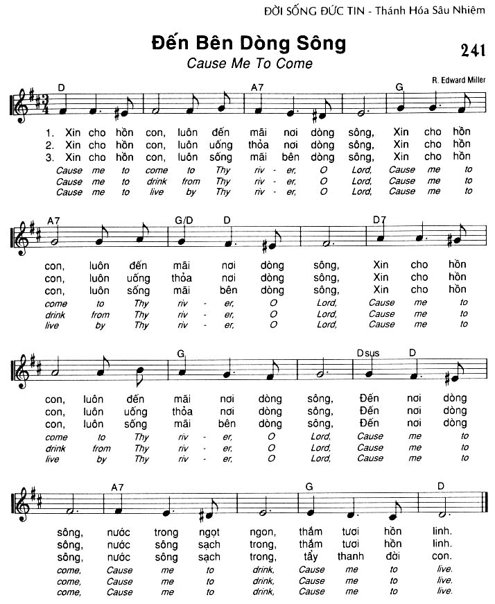 Sheet music: Đến Bên Dòng Sông