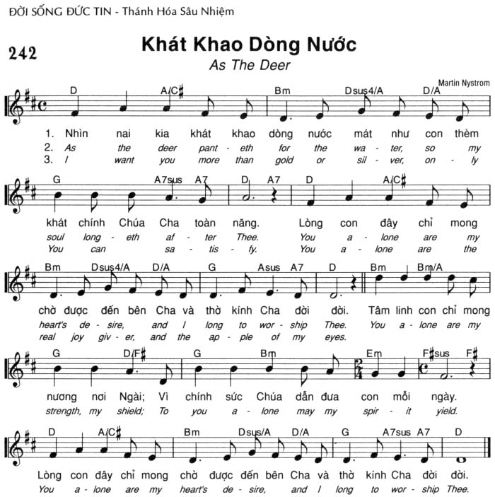 Sheet music: Khát Khao Dòng Nước
