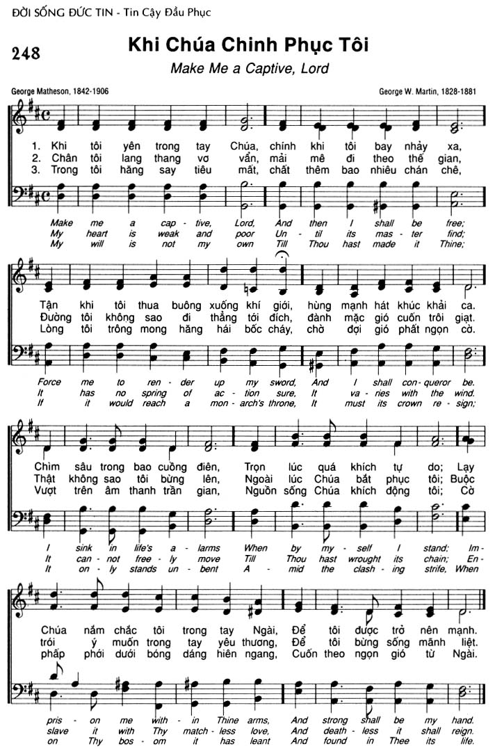 Sheet music: Khi Chúa Chinh Phục Tôi