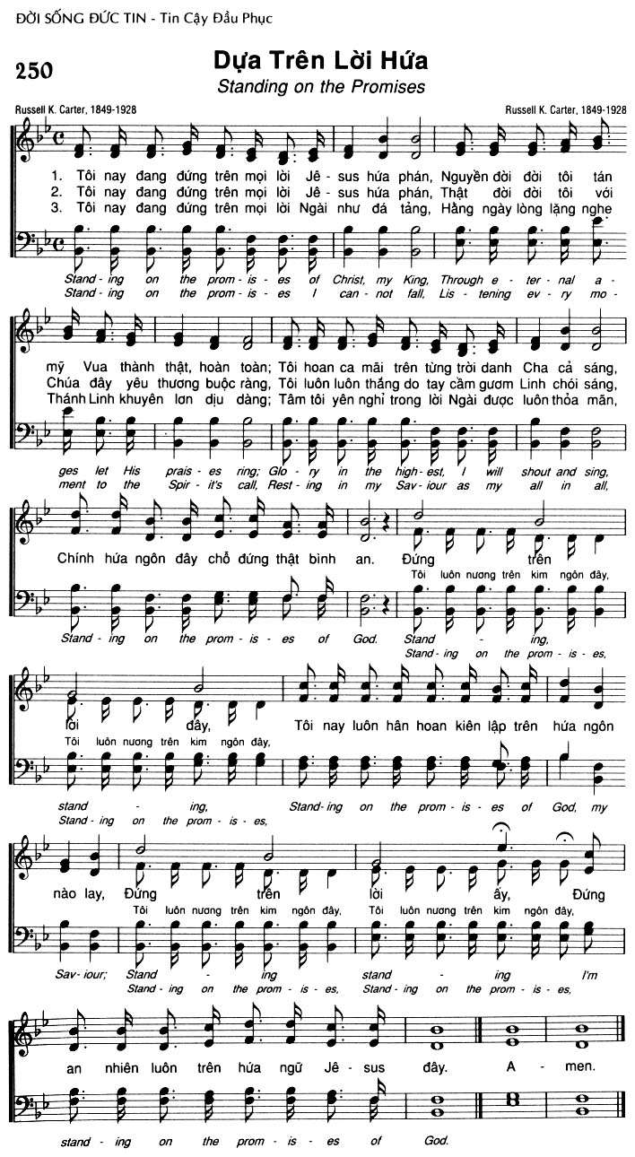 Sheet music: Dựa Trên Lời Hứa