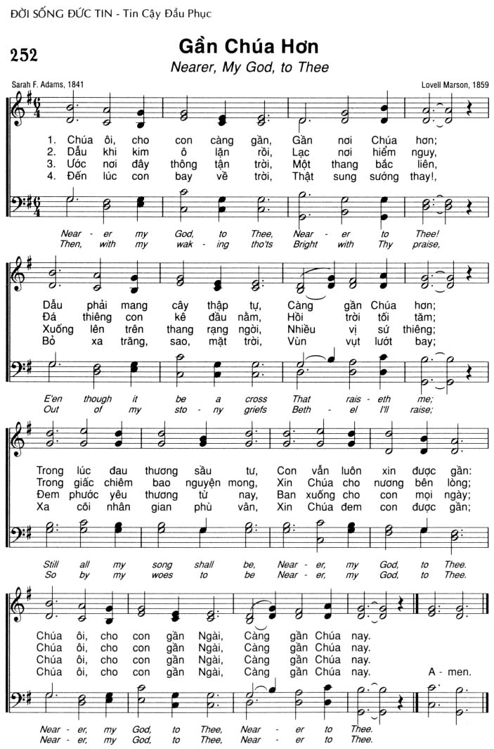 Sheet music: Gần Chúa Hơn