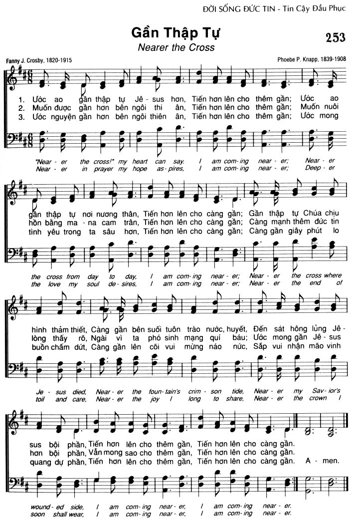 Sheet music: Gần Thập Tự