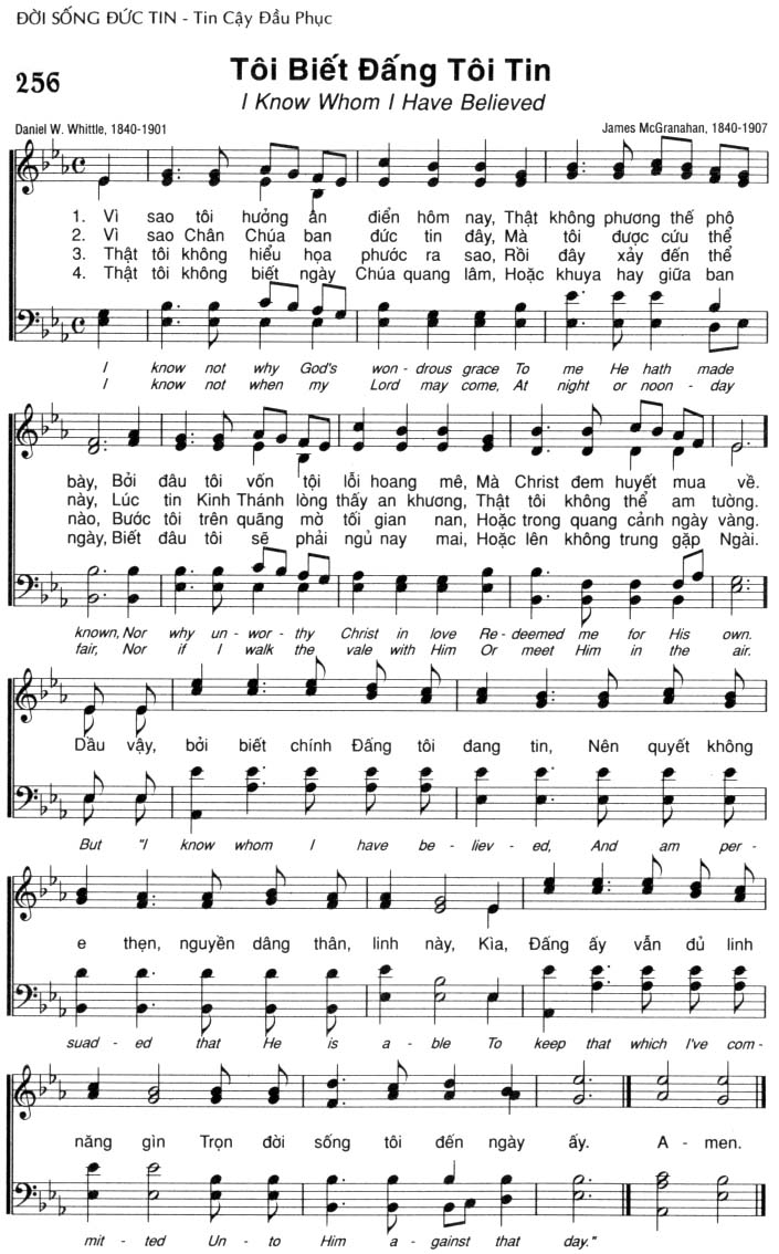 Sheet music: Tôi Biết Đấng Tôi Tin