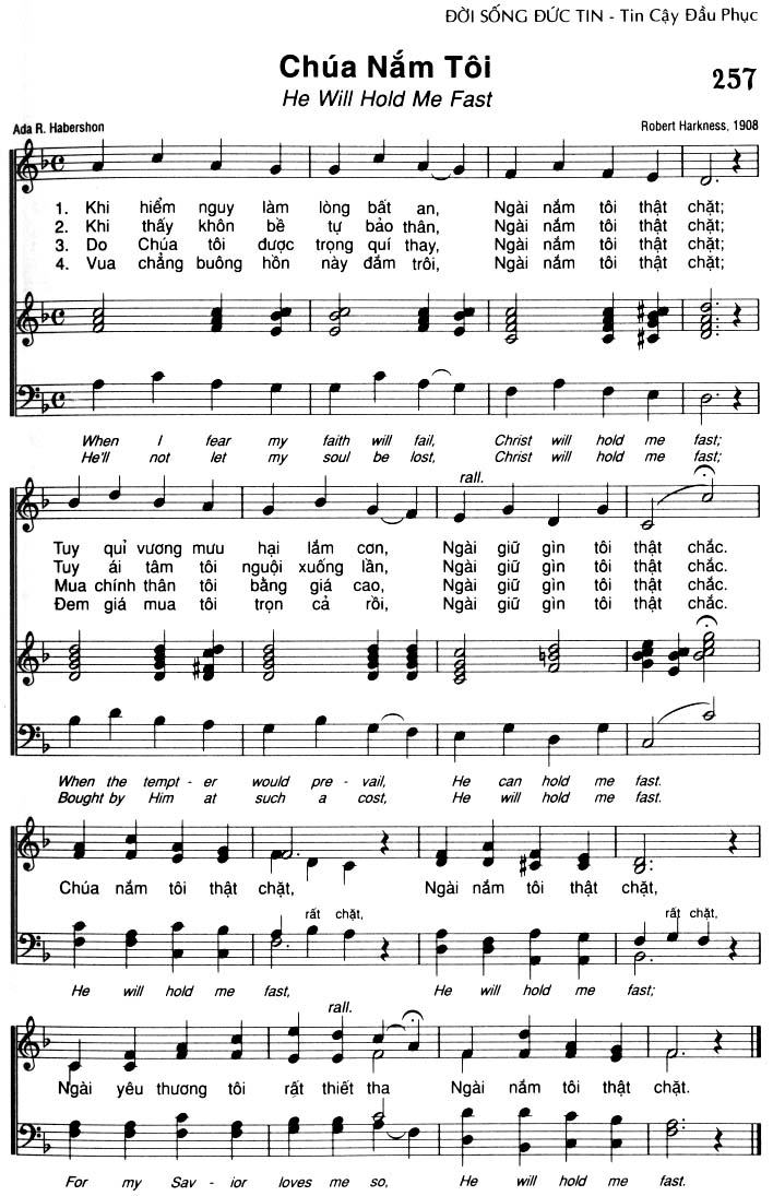 Sheet music: Chúa Nắm Tôi