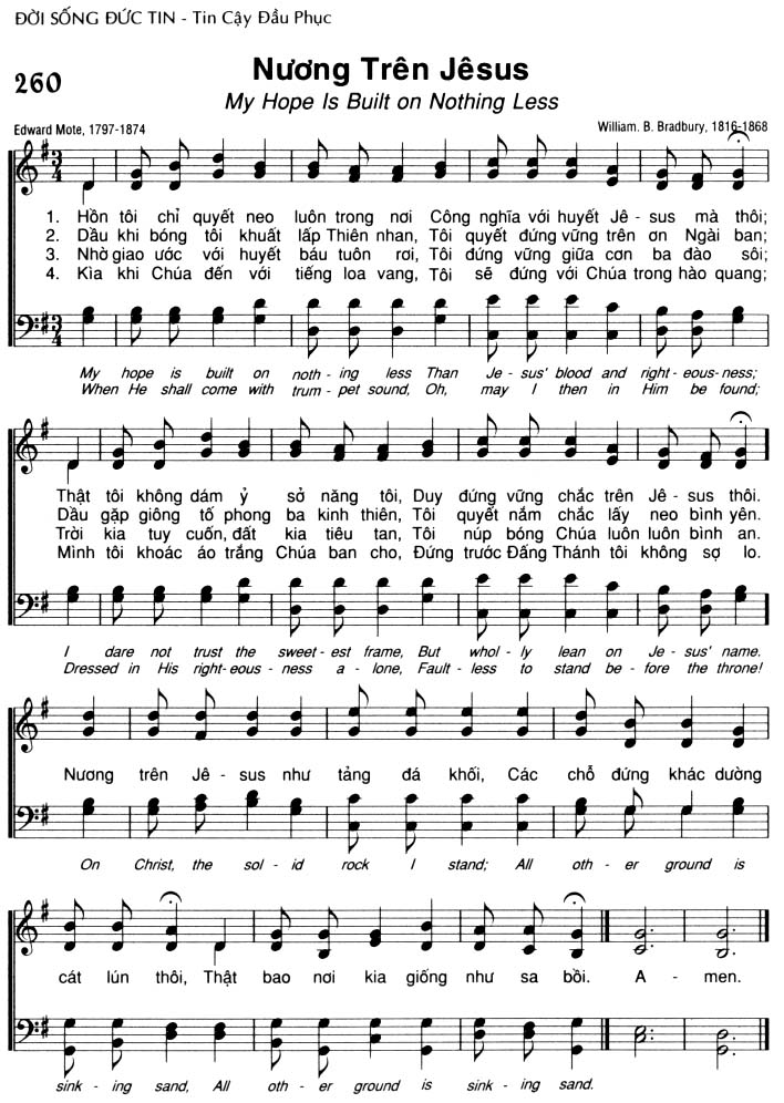 Sheet music: Nương Trên Jêsus