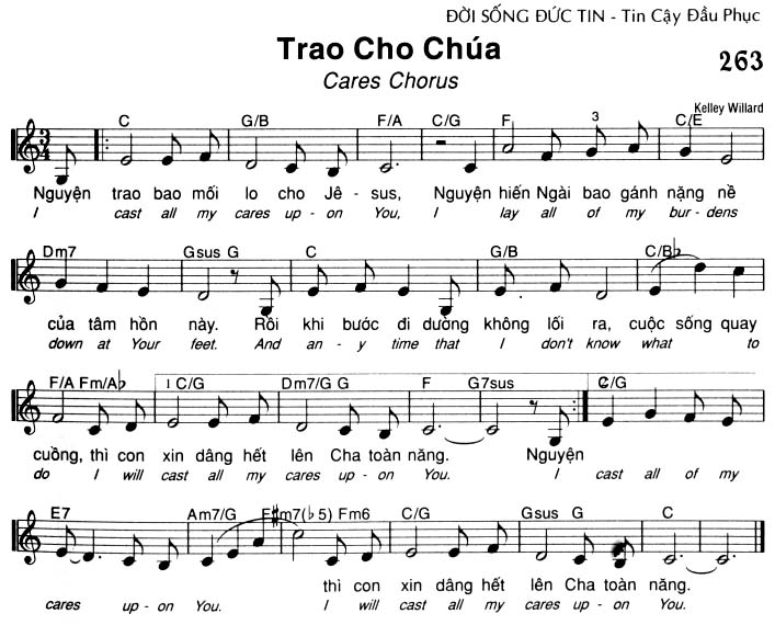 Sheet music: Trao Cho Chúa
