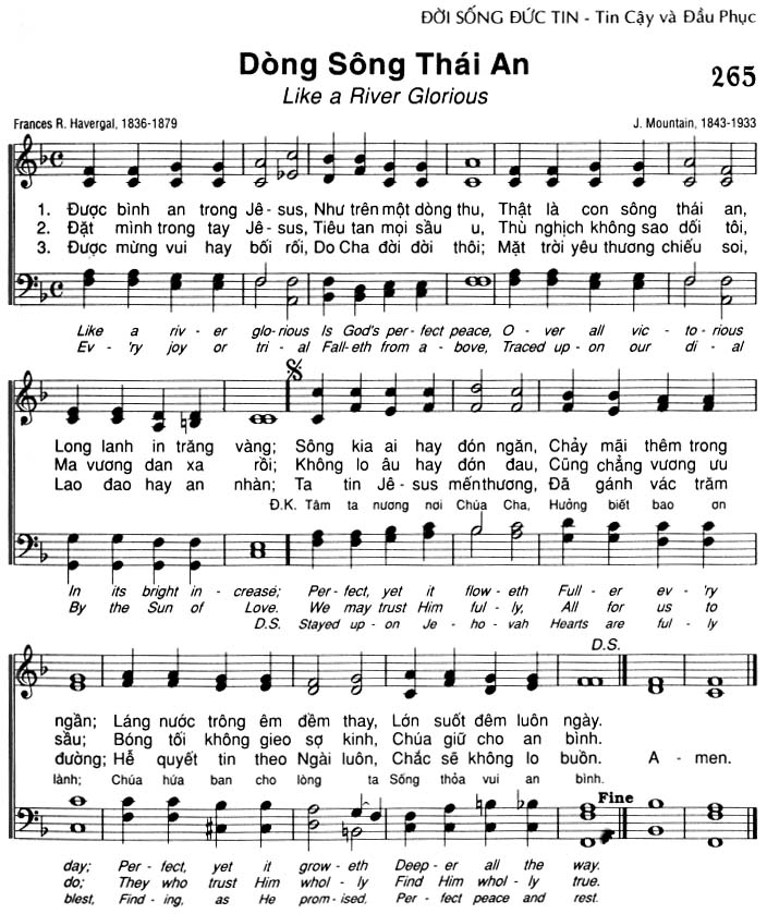 Sheet music: Dòng Sông Thái An