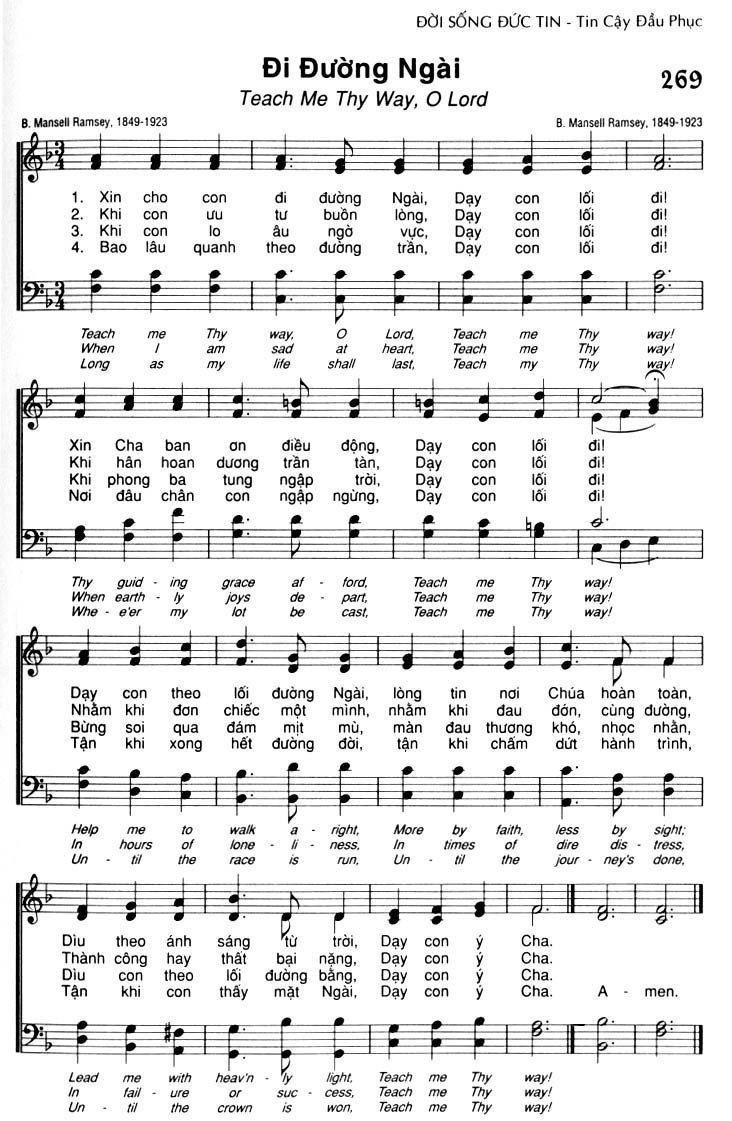 Sheet music: Đi Đường Ngài