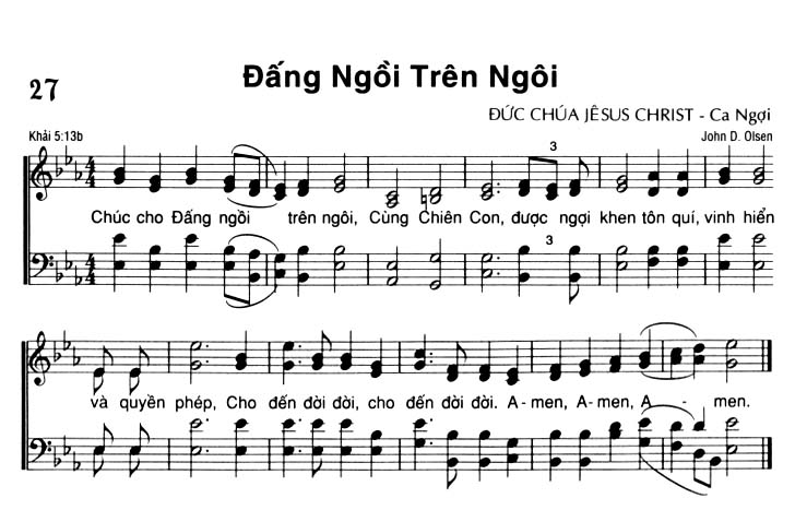 Sheet music: Đấng Ngồi Trên Ngôi
