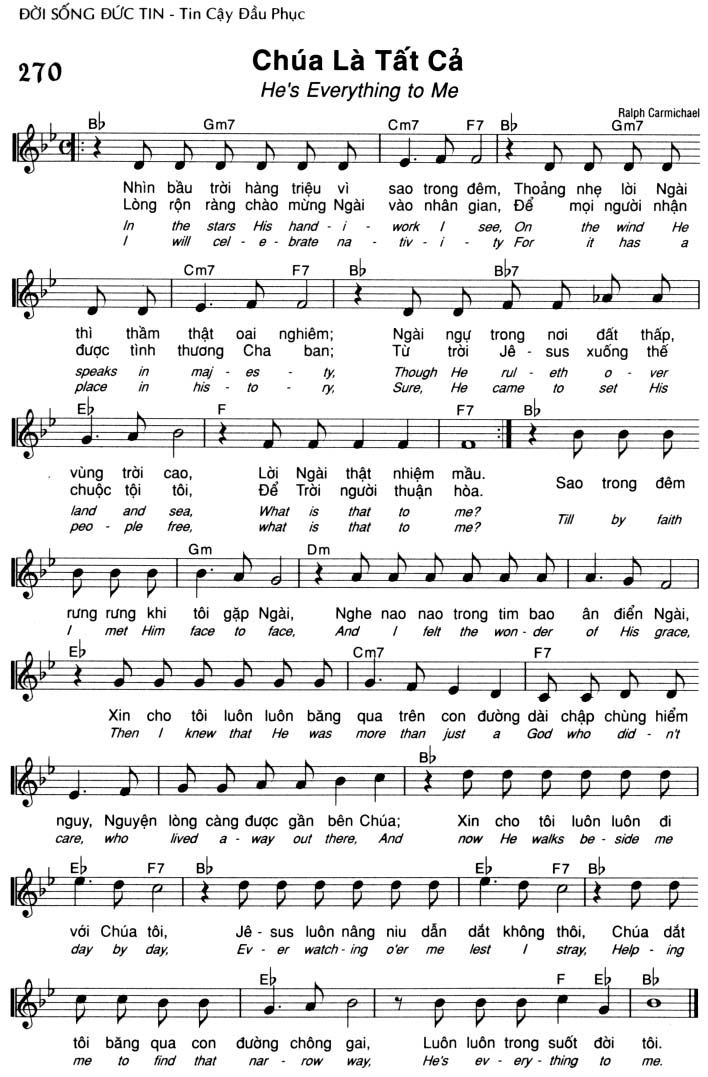 Sheet music: Chúa Là Tất Cả