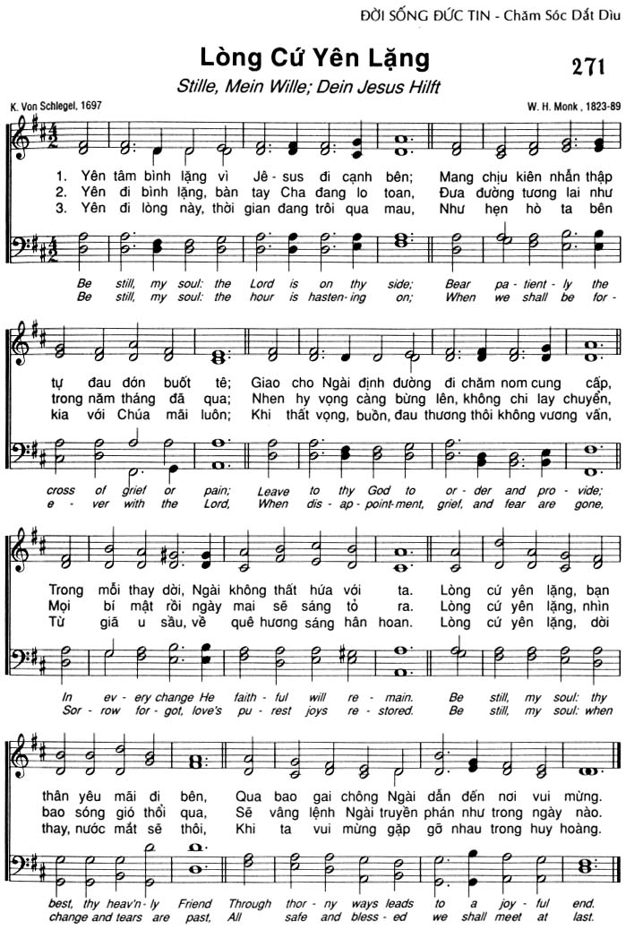 Sheet music: Lòng Cứ Yên Lặng