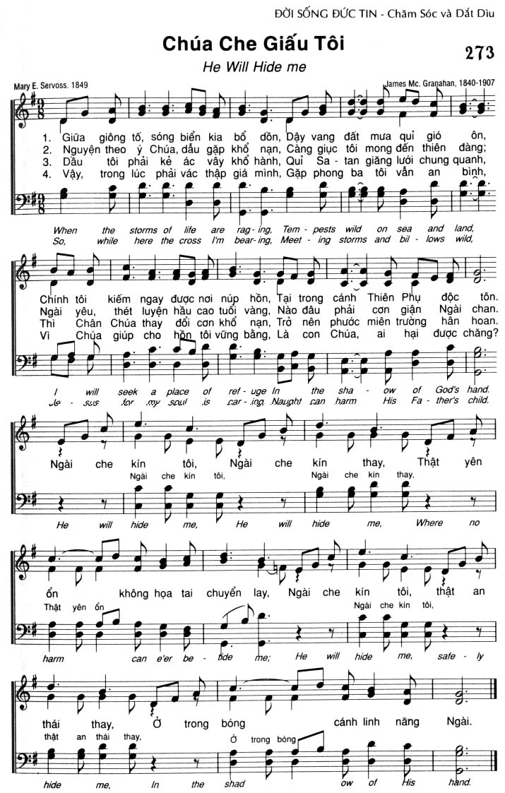 Sheet music: Chúa Che Giấu Tôi