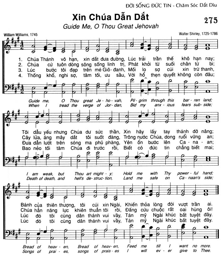 Sheet music: Xin Chúa Dẫn Dắt