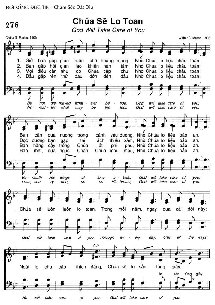 Sheet music: Chúa Sẽ Lo Toan