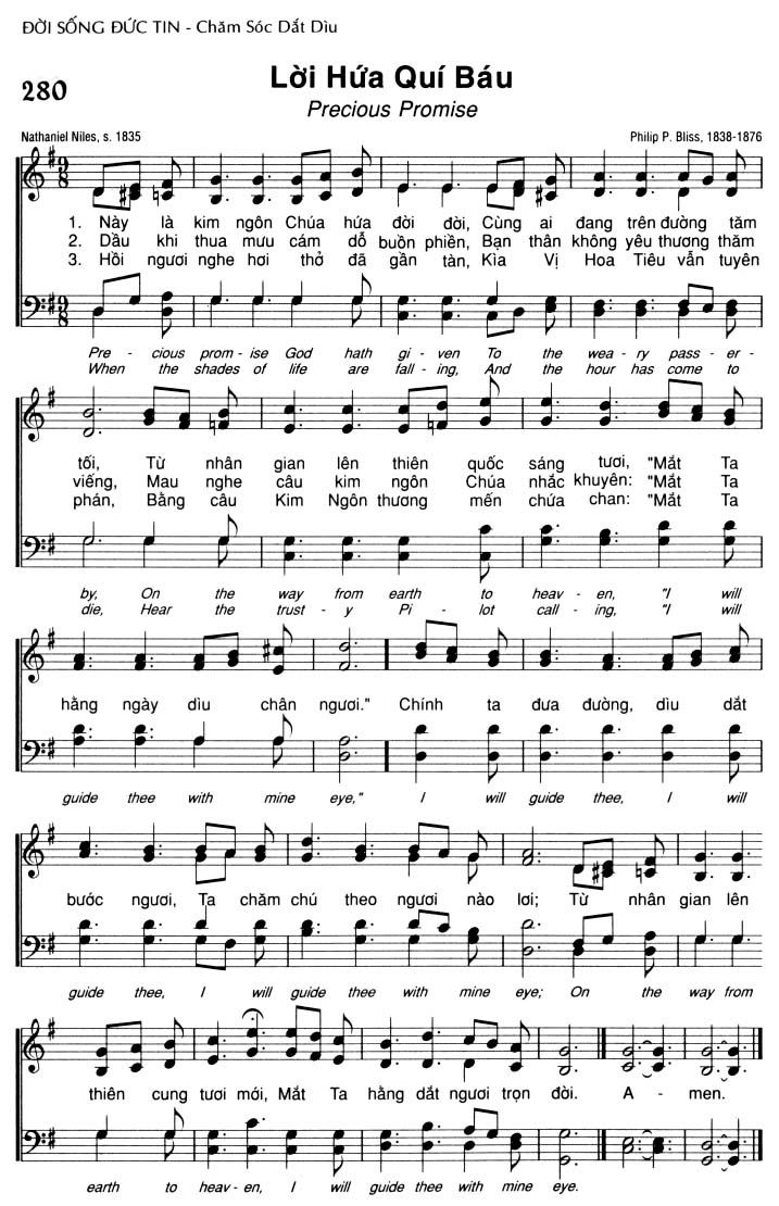 Sheet music: Lời Hứa Quí Báu