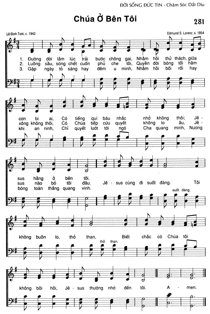 Sheet music: Chúa Ở Bên Tôi
