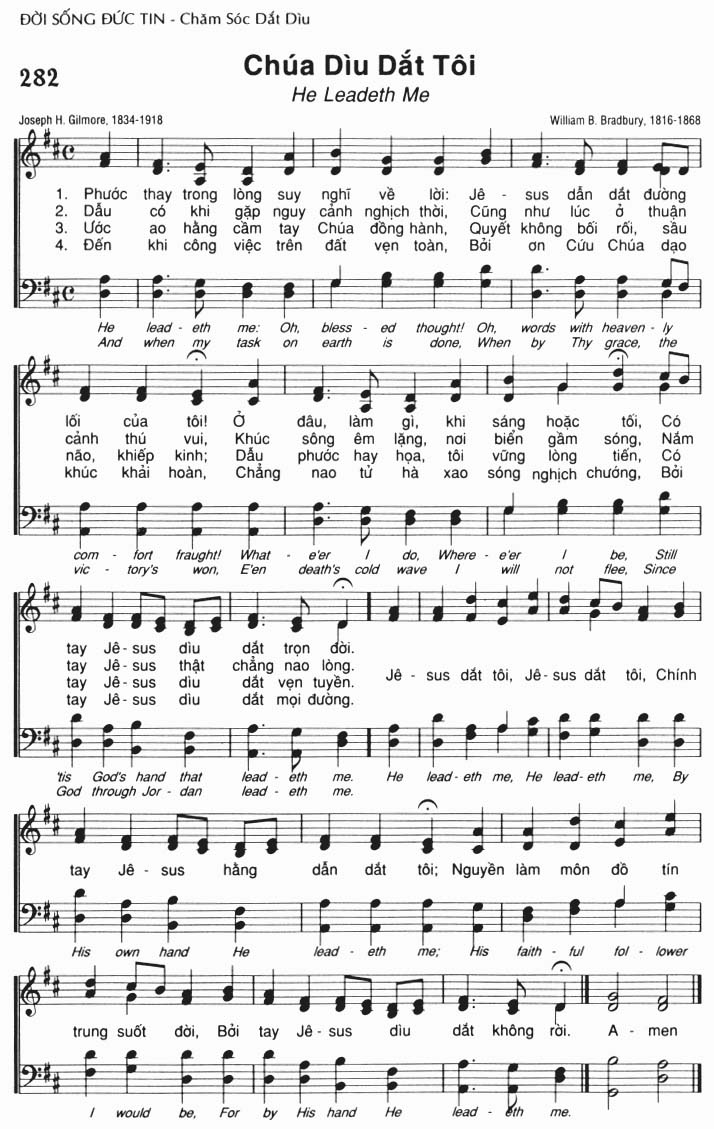 Sheet music: Chúa Dìu Dắt Tôi