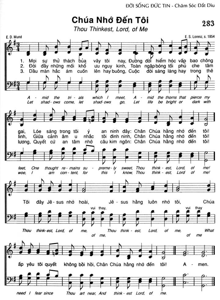 Sheet music: Chúa Nhớ Đến Tôi