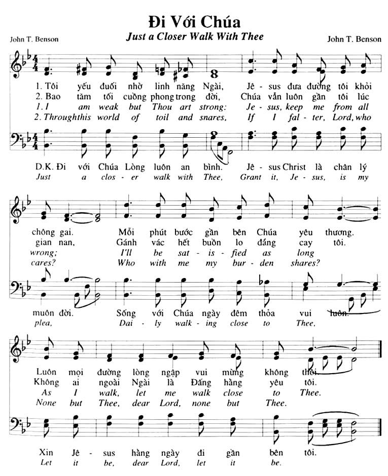 Sheet music: Đi Với Chúa