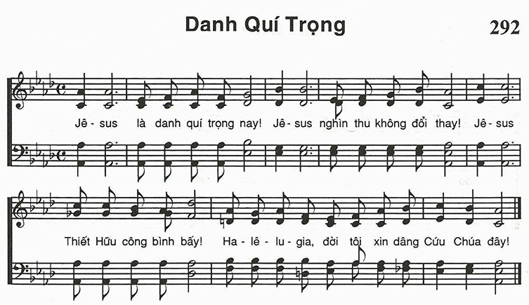 Sheet music: Danh Quí Trọng