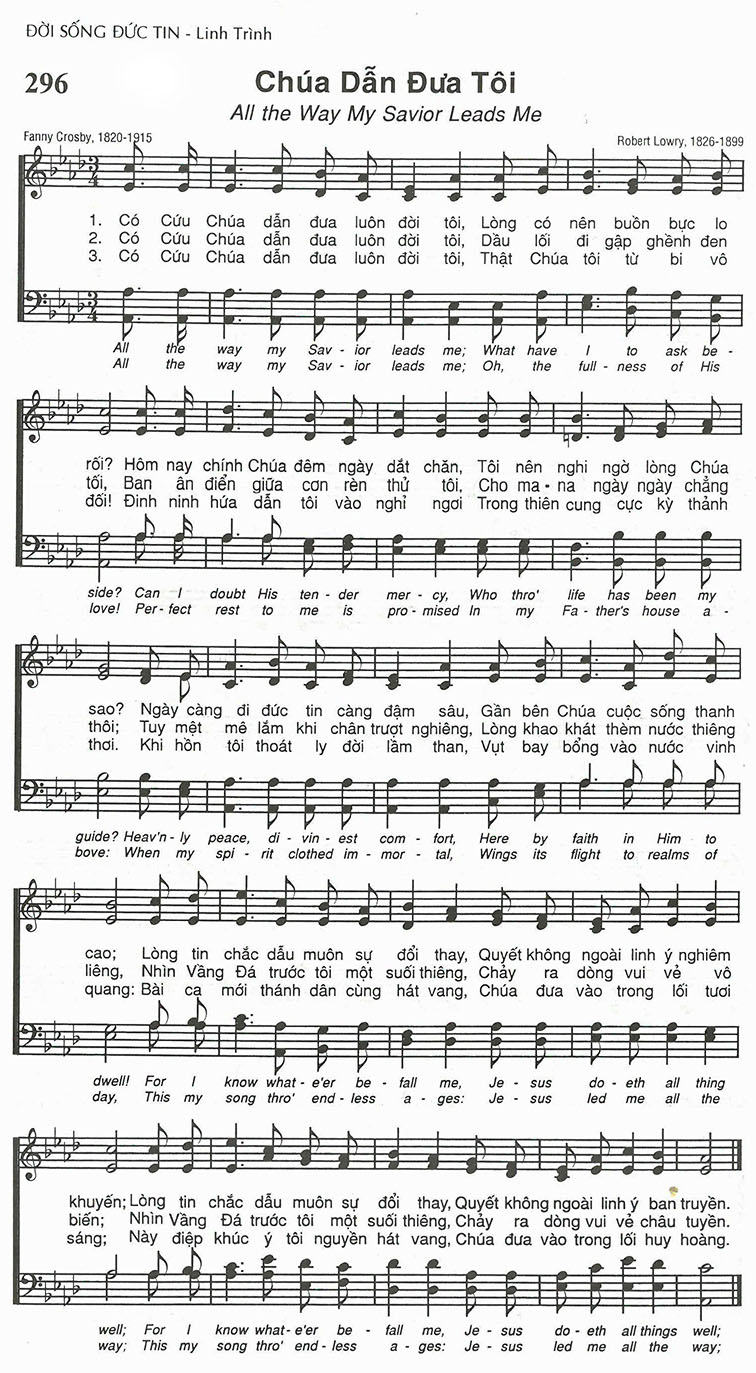 Sheet music: Chúa Dẫn Đưa Tôi