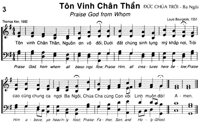 Sheet music: Tôn Vinh Chân Thần