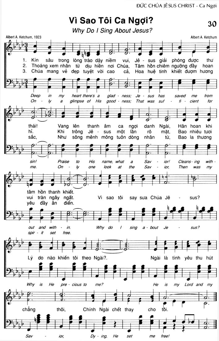 Sheet music: Vì Sao Tôi Ca Ngợi?