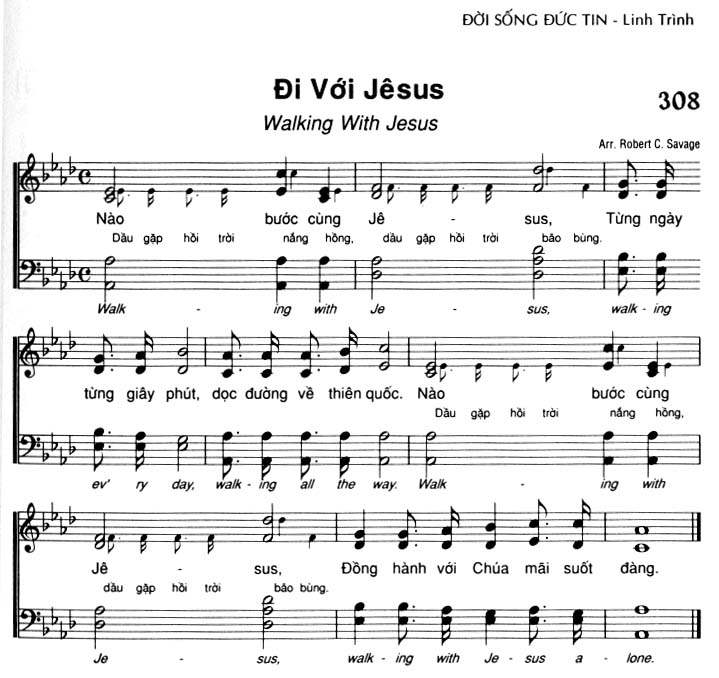 Sheet music: Đi Với Jêsus