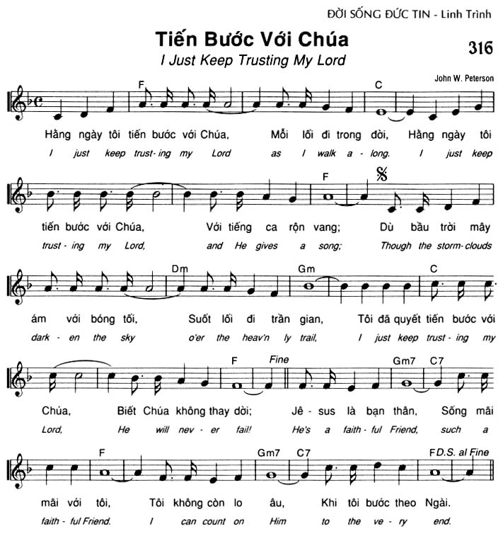 Sheet music: Tiến Bước Với Chúa