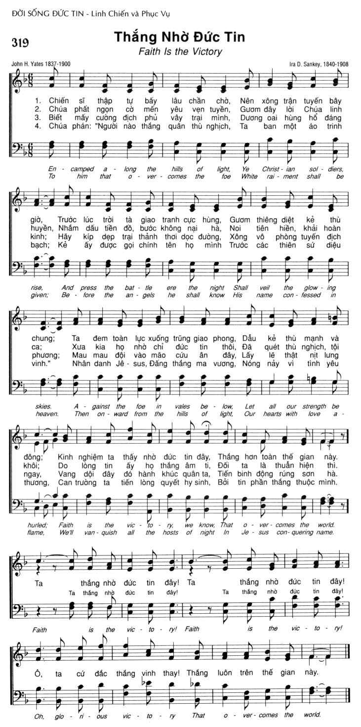 Sheet music: Thắng Nhờ Đức Tin