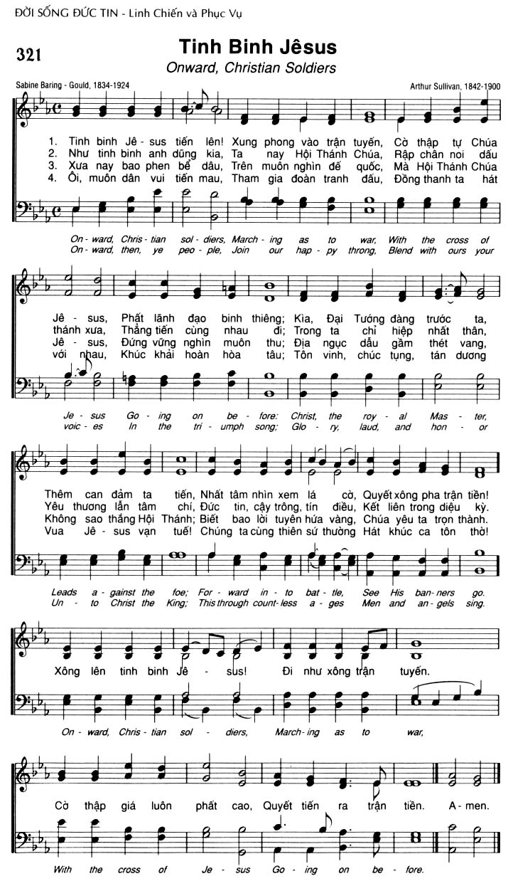 Sheet music: Tinh Binh Jêsus
