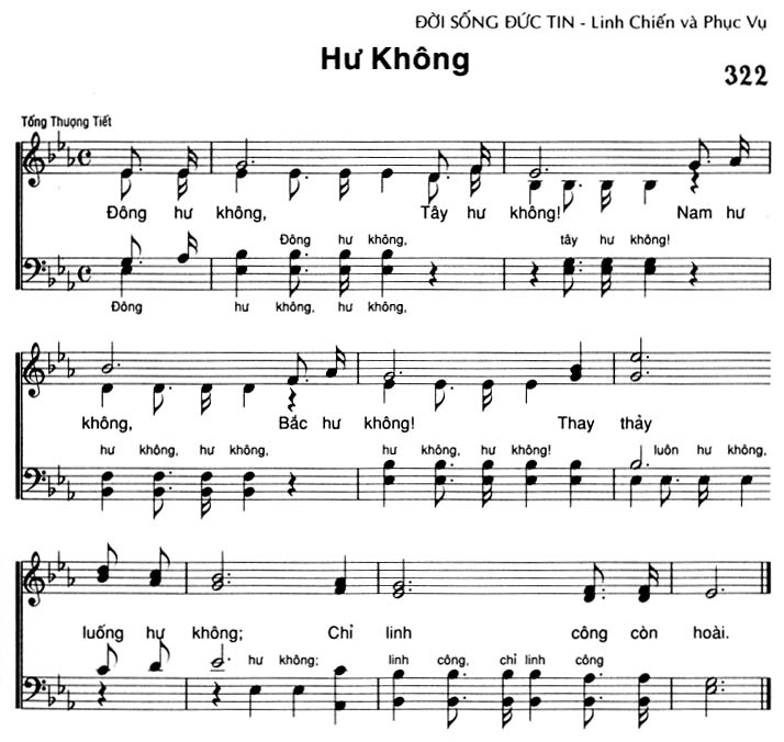 Sheet music: Hư Không