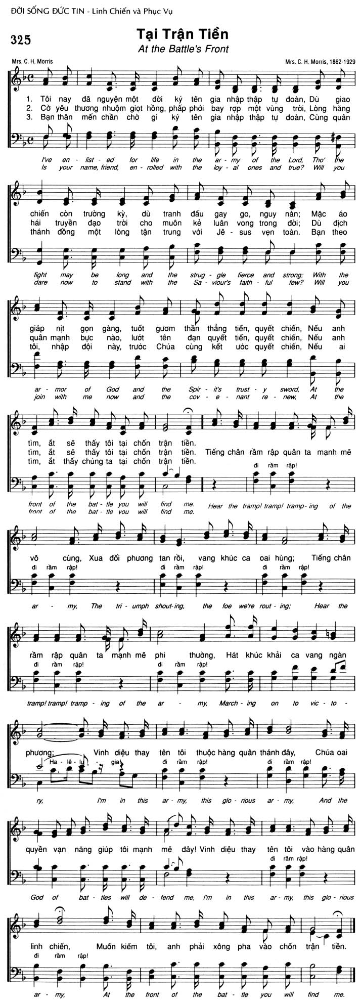 Sheet music: Tại Trận Tiền