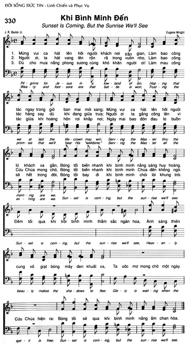 Sheet music: Khi Bình Minh Đến