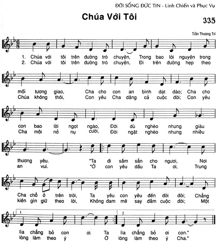 Sheet music: Chúa Với Tôi