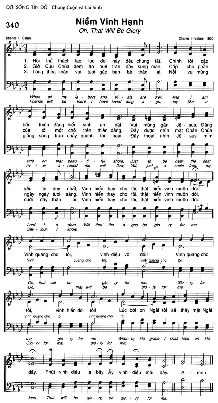 Sheet music: Niềm Vinh Hạnh