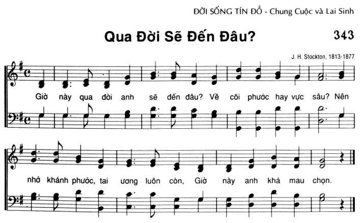Sheet music: Qua Đời Sẽ Đến Đâu?