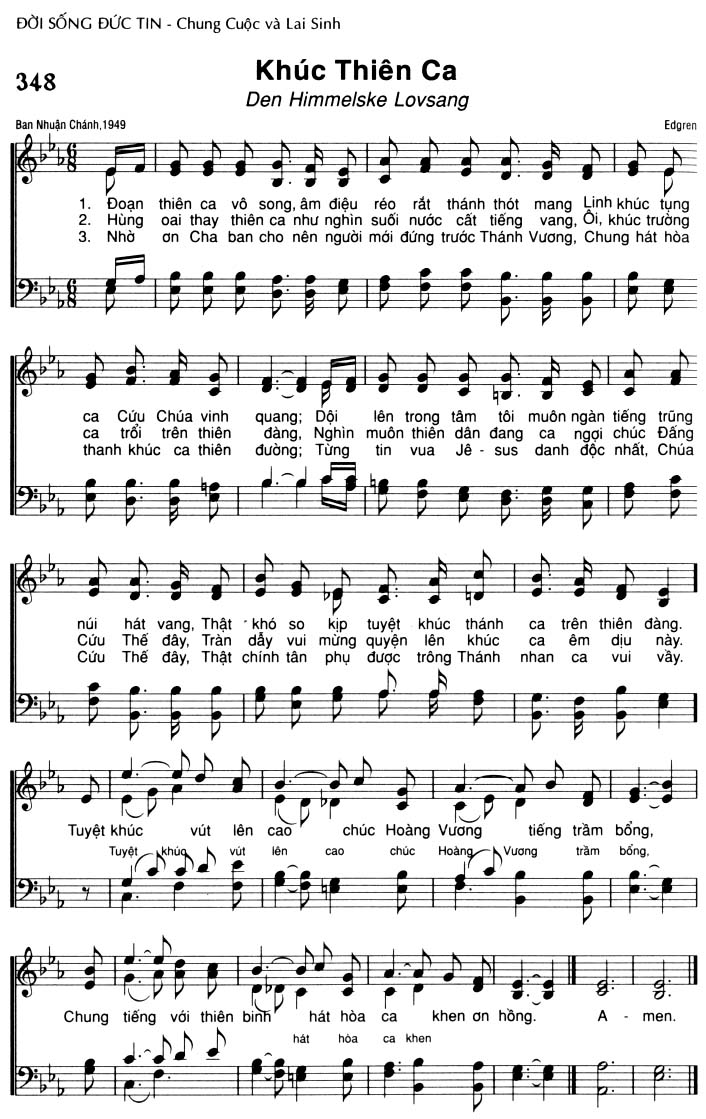 Sheet music: Khúc Thiên Ca