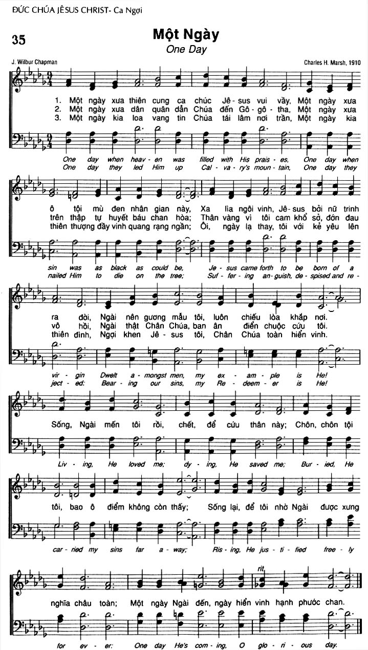 Sheet music: Một Ngày